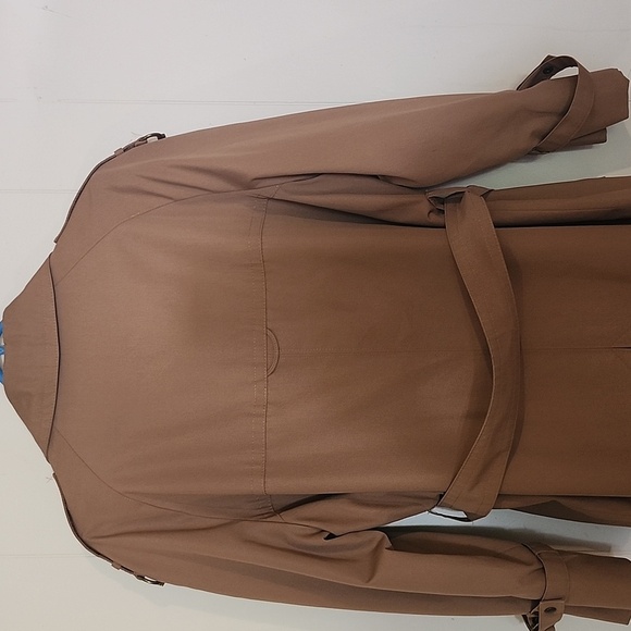 Etienne Aigner Tan Trench Coat Classic Relaxed Fit - Picture 16 of 16